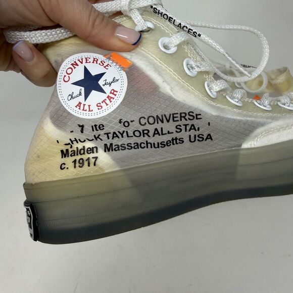 Converse Off-White x Chuck 70 The Ten Sz 6 Authentic Used Rare Virgil Og Sample - Picture 8 of 11